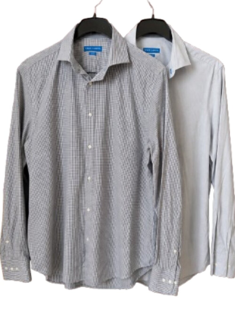 Bundle Lot of 2 Vince Camuto Men's Dress Shirts 16 1/2 34/35 Slim Fit Gray Check